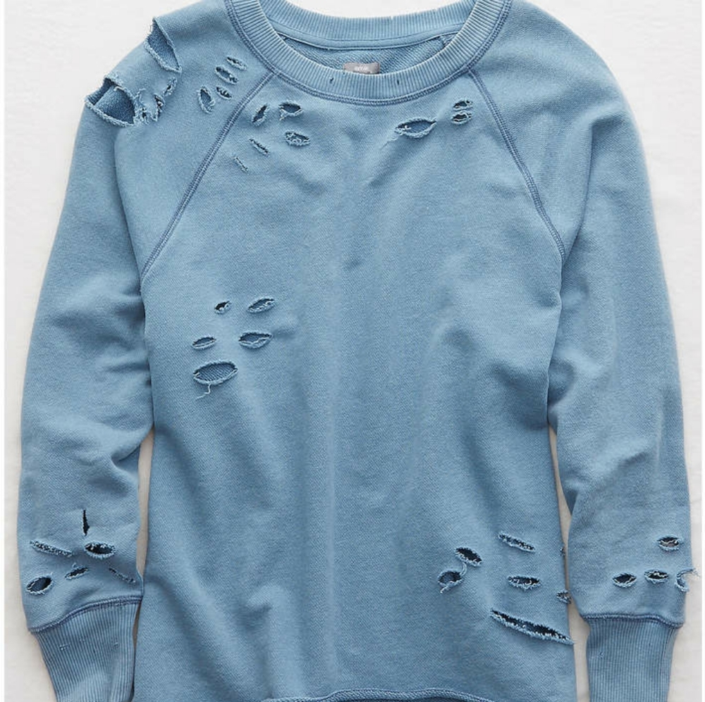 Aerie Distressed City Sweatshirt